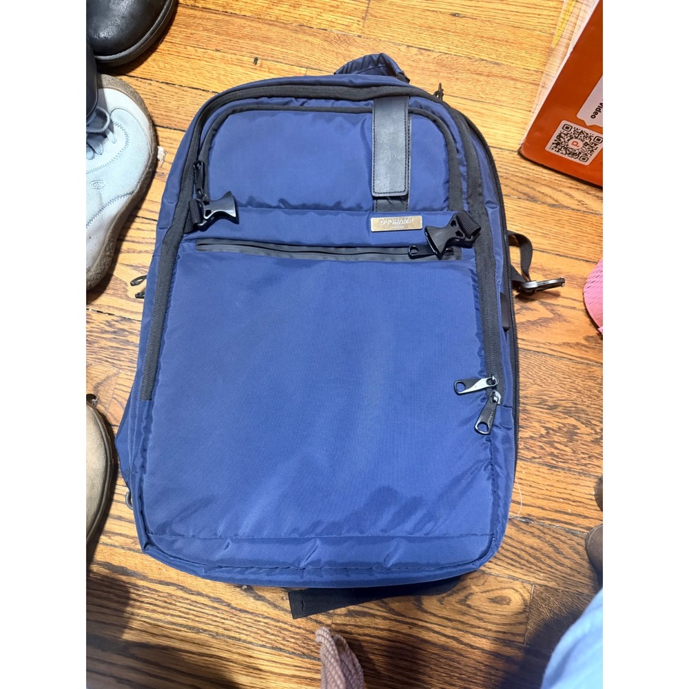 Duchamp London Backpack Men Large Blue Good USB Port Travel Tech